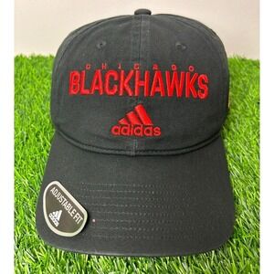 Adidas Chicago Blackhawks NHL Baseball Style Hat Embroidered Adjustable GG9125